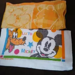ミッキー プルートプーさん タオル 2枚セット