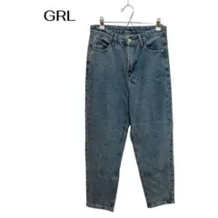 B0151GRLロングデニムパンツカジュアルテーパード　ギャル