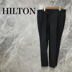 HILTON メンズ L ダークグレー スラックス 美シルエット