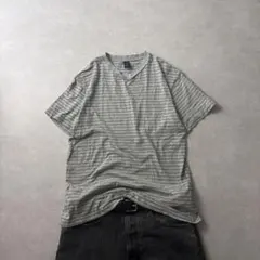 OLD GAP striped v neck s/s tee y2k c-boy