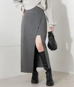 【chico】グレー スリット タイトスカート