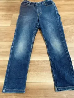 GU デニムブルー スリムフィットパンツ