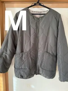 リバーシブル　キルティングジャケット カーキ