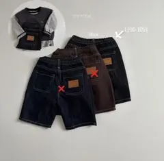 【新品未使用】minirobe デニム パンツ L(90-100) 韓国子供服