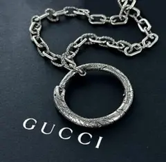 GUCCI 新品同様品　ウロボロスネックレス　ラージsilver 付属品 GUCCI 新品同様品 ウロボロスネックレス ラージsilver 付属品