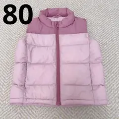 【美品】UNIQLO ライトウォームパデットベスト 80