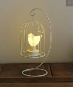 salut! 鳥かご型 LED テーブルランプ ホワイト