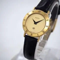 稼働 GUCCI 腕時計 8600J スクエア シルバー文字盤 GG柄 クォーツ