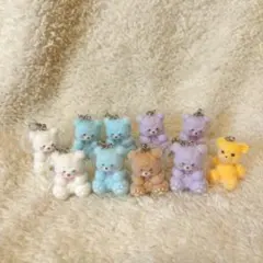 フロッキー　くま めじるしアクセサリー　キーホルダー 10個セット
