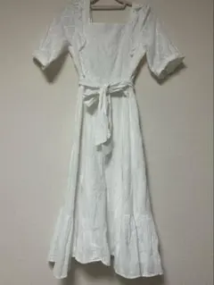 An MILLE 半袖 レース コットン ワンピース