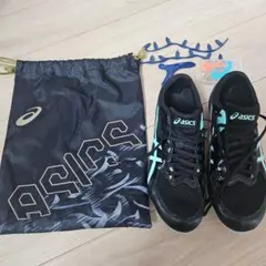 ASICS スパイクシューズ ブラック/ミント 27.5cm
