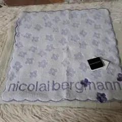 nicolai bergmann 花柄ハンカチ 紫のサムネイル