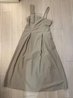 w closet ダブルクローゼット キャミワンピース ロング ベージュ フレア
