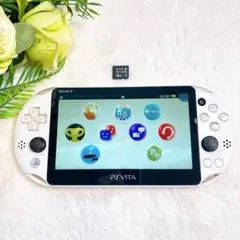 動作確認清掃済み16GBメモカ付PSVitaPCH-2000グレイシャーホワイト