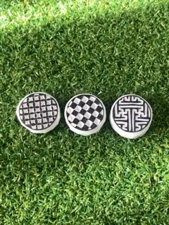 ハンドメイド 消しゴムはんこ 丸型 3点