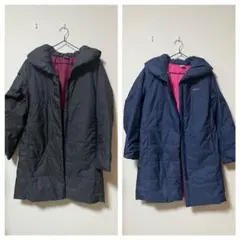 adidas neo ナイロン製 黒 ロングコート ジャケット