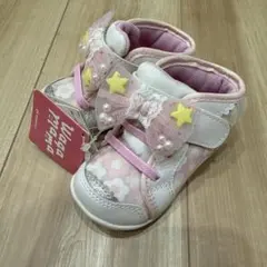 新品MOONSTAR ホワイト/ピンク スニーカー 12.5cm