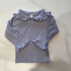 apres les cours アプレレクール　襟付きフリル　ニット 90cm