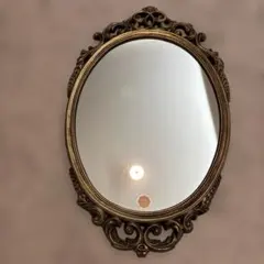 鏡 かがみ 壁掛け アンティーク ビンテージ 63.5×38.5㎝ ウォール