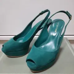 セルジオロッシ スエード オープントゥ ミュール