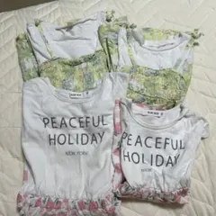 子供用ワンピース　姉妹コーデ　 90㌢　120㌢