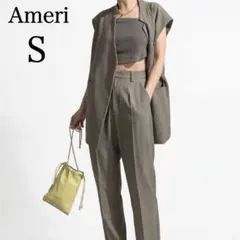 【アメリ】美品 定価2.1万円 ビスチェセット スラックスパンツ ウエストゴム