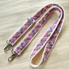 ❋ハンドメイドストラップa❋インド刺繍リボン　ショルダーストラップ