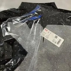 今季　新品タグ付き　ユニクロ　レーヨンブラウス　半袖　ブラック　XXLサイズ