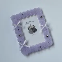 【クリアパープル】ちゅるちゅるリボントレカケース ホイップデコ B8 韓国