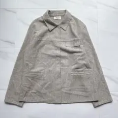 東京スタイル ウール混 ジャケット 襟付き シンプル ライトアウター レトロ