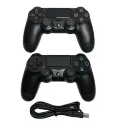 動作確認済　PS4 純正コントローラー　DUALSHOCK4 ブラック2個セット