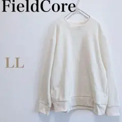 フィールドコア カットソー ワッフル 長袖 アイボリー ワークマン LL