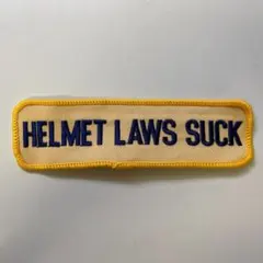 HELMET LAWS SUCK バイカー バイク ワッペン 刺繍 ロゴ