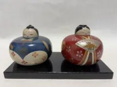 希少鄉土人形紀州　民芸　雛人形　紀州雛　ひな　コンパクト　小漆　伝統工芸 整理品