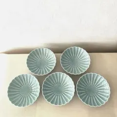 ☆N635 ○深川製　菊花型　小付揃　浅鉢【5個】未使用　美しいのサムネイル