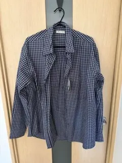 FREAK'S STORE チェック柄 長袖シャツ ネイビー