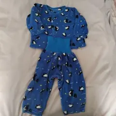 ペンギン柄フリースベビーパジャマ90