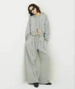 【新品】CLANE LOGO SWEAT TUCK WIDE PANTS
