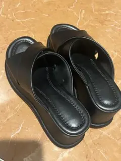 新品/ユニクロc プラットフォームサンダル/ブラック/ Sのサムネイル