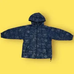 ミキハウス 130 ジャケット クマ柄アウター レトロ パーカー 秋冬物トップス