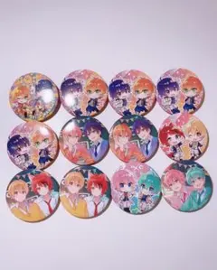 缶バッジ　すとぷり　なーくん、ジェルくん、コロンくん、さとみくん
