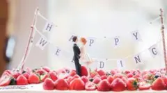 ウェディング　ケーキトッパー