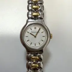 Tiffany ティソロ L0112 コンビ ラウンド クォーツ腕時計 18金