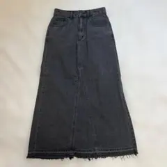 GUジーユー デニムロングスカート バックスリット Sサイズ