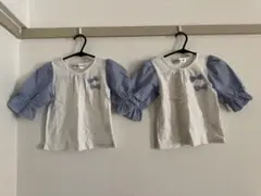 姉妹コーデ　むーのんのん　5分丈カットソー　100/110