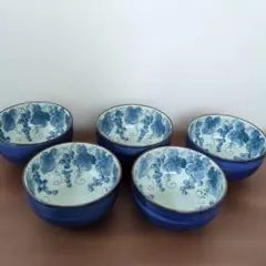 和食器 小鉢 5個セット 青磁 金彩 輪花型 - メルカリ