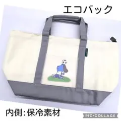 保冷エコバッグ アイボリー グレー