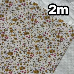 No.296 ⑩①【小花柄】綿100% プリント生地　ハギレ 2m
