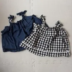 【2着セット】プティマイン フリル付きトップス 70