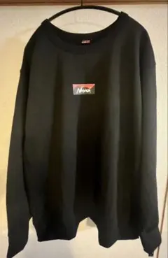 NANGA ナンガ　スウェット　ボックスロゴ　黒　XL 美品のサムネイル